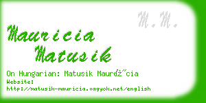 mauricia matusik business card